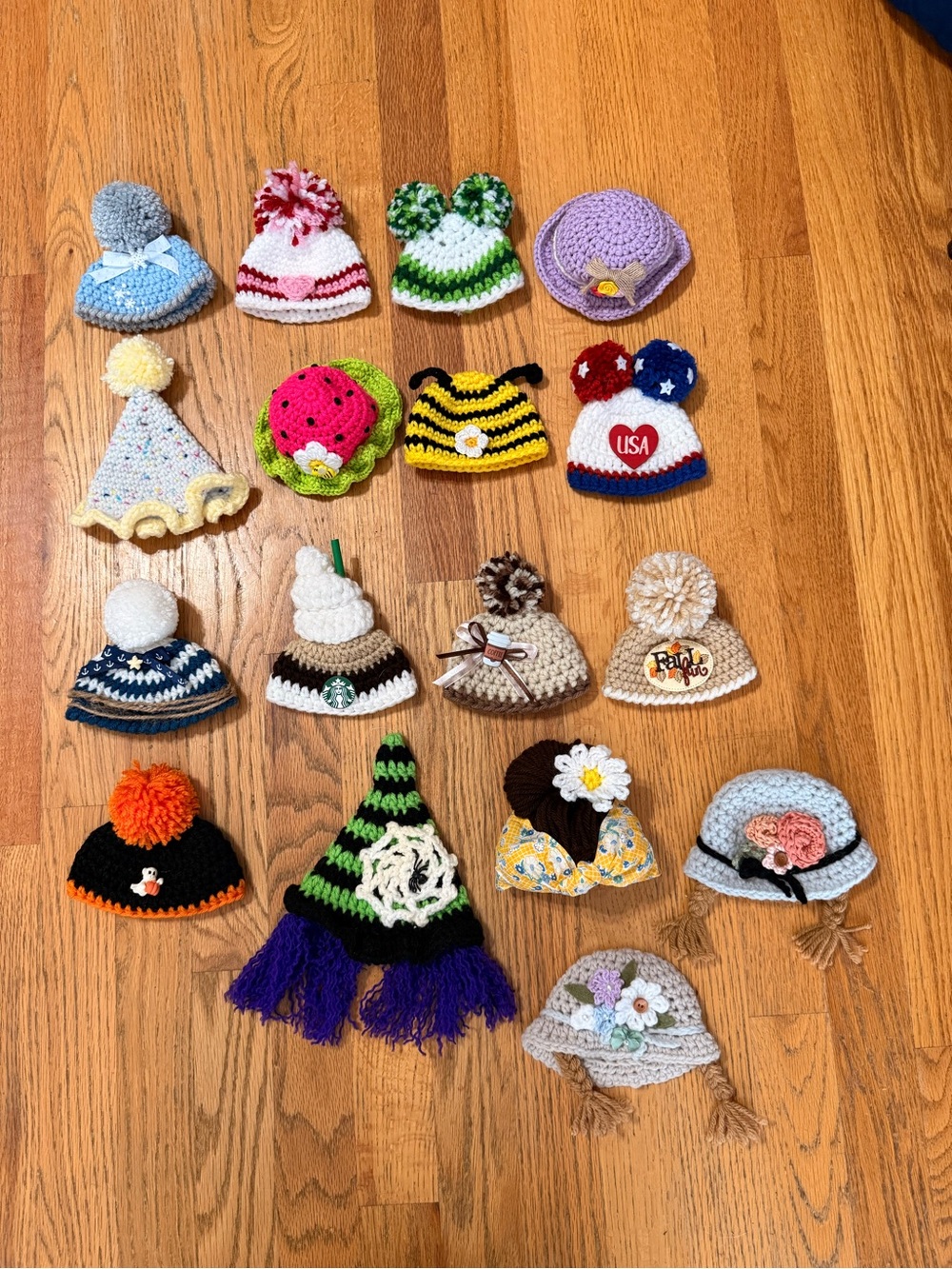 Marshmallow Mugs Holiday Hats Crocheted